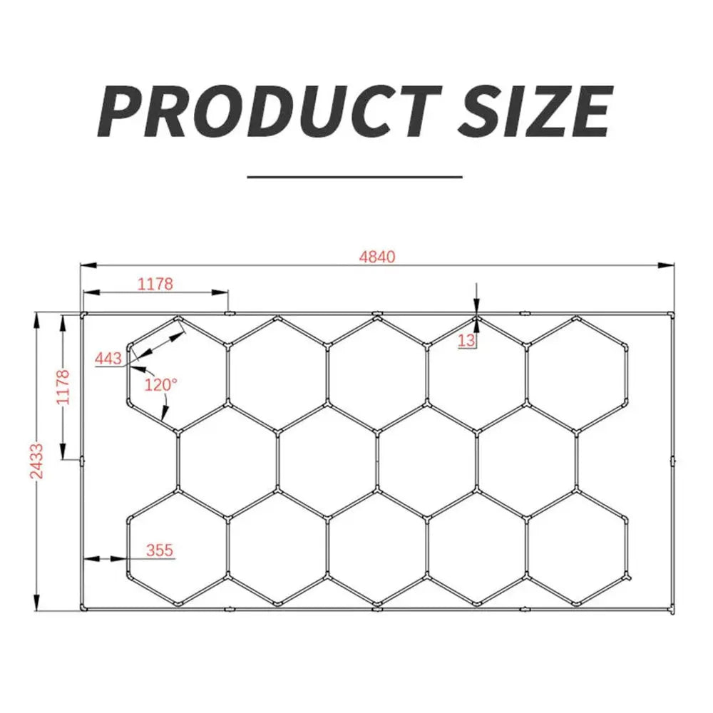14 Piece Set Hex Light Kit with Border