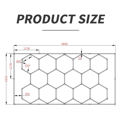 14 Piece Set Hex Light Kit with Border