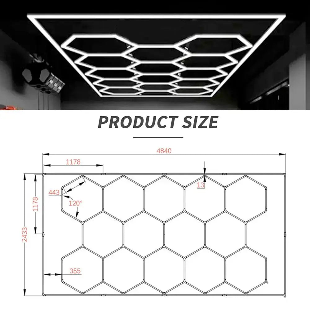 14 Piece Set Hex Light Kit with Border