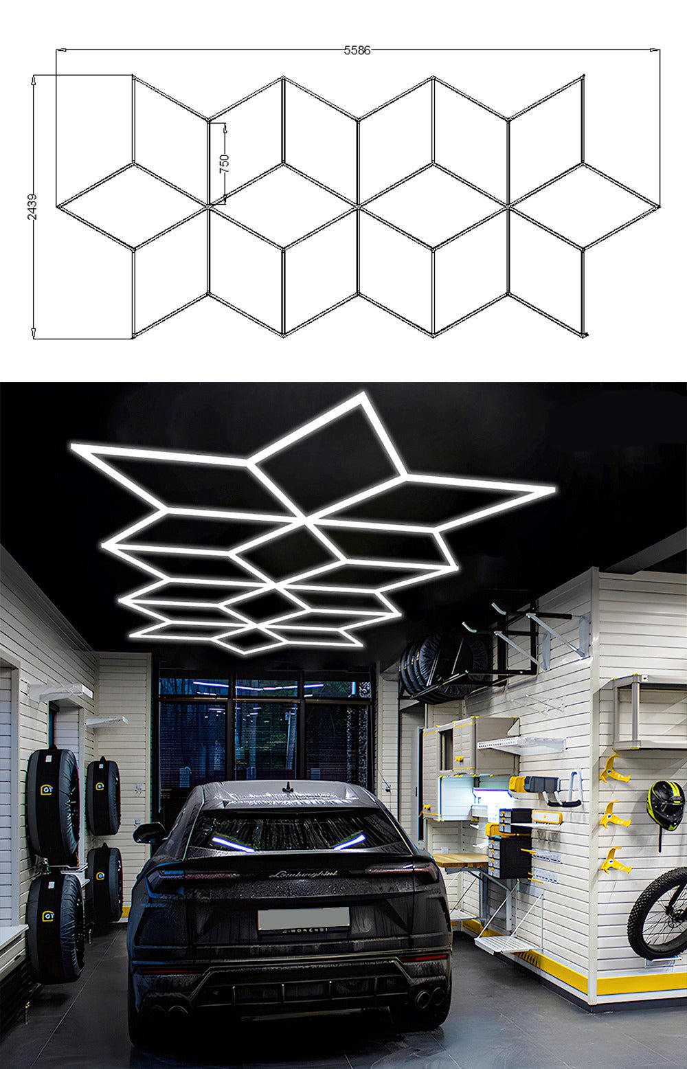 Hexglo Diamond Series Modular Lighting Systems - ZT6103