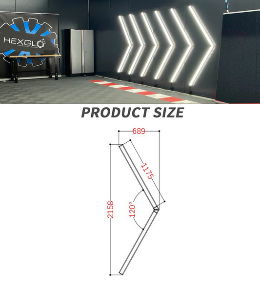 1 Piece Arrow Style LED Hex Light Kit