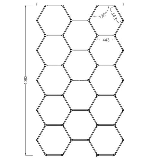 14 Piece Set Hex Light Kit (No Border)